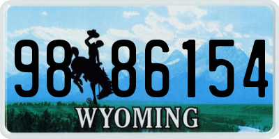 WY license plate 9886154