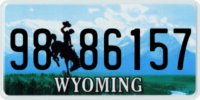 WY license plate 9886157