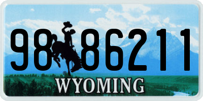 WY license plate 9886211
