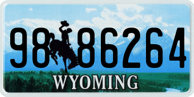 WY license plate 9886264