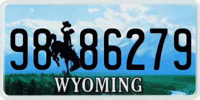 WY license plate 9886279