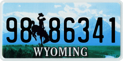 WY license plate 9886341