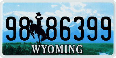 WY license plate 9886399