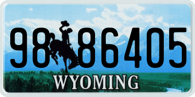 WY license plate 9886405