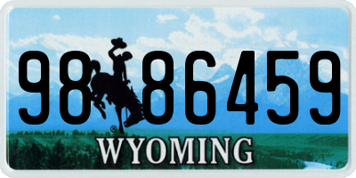WY license plate 9886459