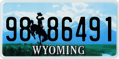 WY license plate 9886491