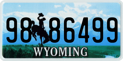WY license plate 9886499