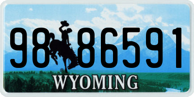WY license plate 9886591