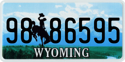 WY license plate 9886595