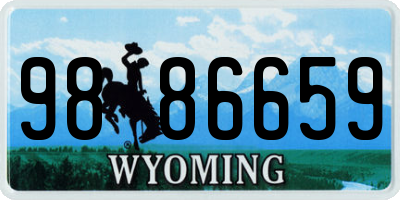 WY license plate 9886659