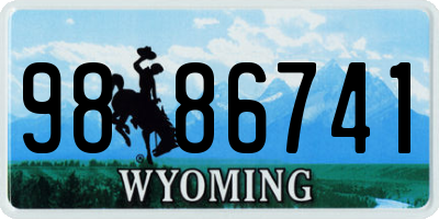 WY license plate 9886741