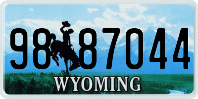 WY license plate 9887044