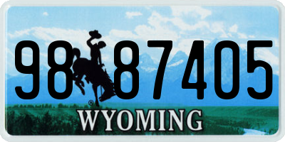 WY license plate 9887405