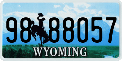 WY license plate 9888057