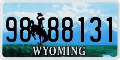 WY license plate 9888131
