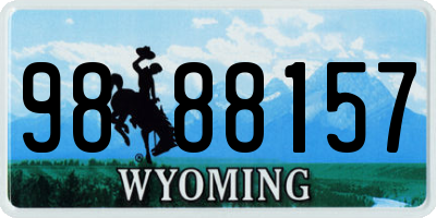 WY license plate 9888157