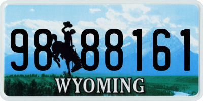 WY license plate 9888161
