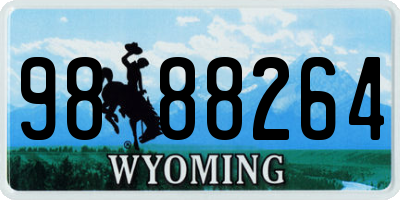 WY license plate 9888264