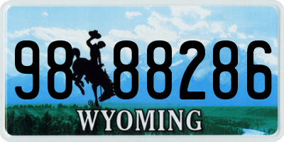 WY license plate 9888286
