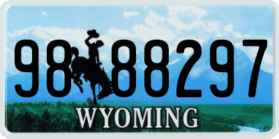 WY license plate 9888297