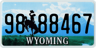 WY license plate 9888467