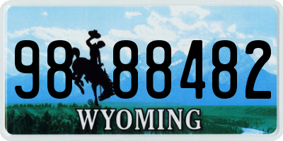 WY license plate 9888482