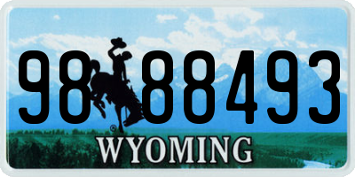 WY license plate 9888493