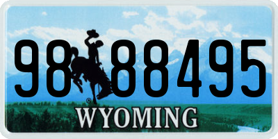 WY license plate 9888495