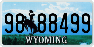 WY license plate 9888499
