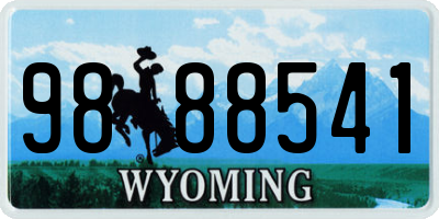 WY license plate 9888541