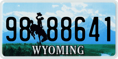 WY license plate 9888641