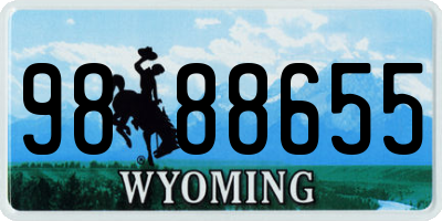 WY license plate 9888655