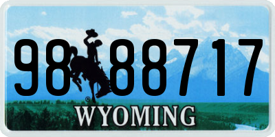 WY license plate 9888717