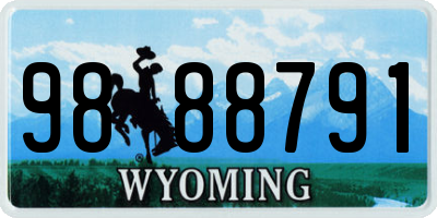 WY license plate 9888791