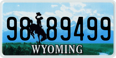 WY license plate 9889499