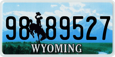 WY license plate 9889527