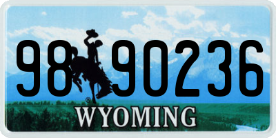 WY license plate 9890236