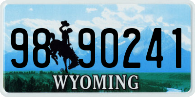 WY license plate 9890241