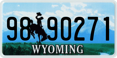 WY license plate 9890271