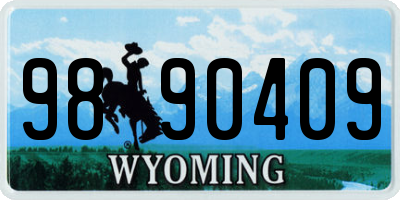 WY license plate 9890409