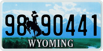 WY license plate 9890441