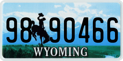 WY license plate 9890466