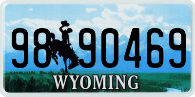 WY license plate 9890469