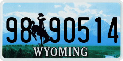 WY license plate 9890514