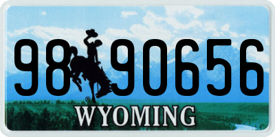 WY license plate 9890656
