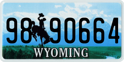 WY license plate 9890664