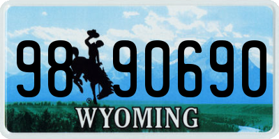 WY license plate 9890690