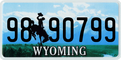 WY license plate 9890799