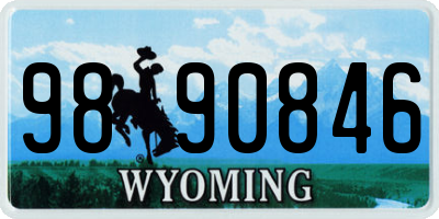 WY license plate 9890846