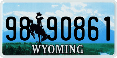 WY license plate 9890861